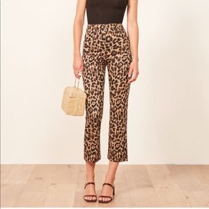 Reformation • Marlon Leopard Print Pants 8